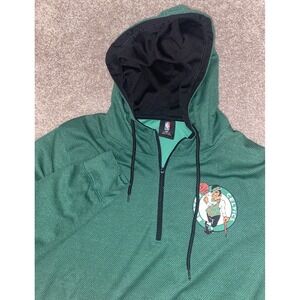 Boston Celtics Pullover Knit Jacket Hoodie‎ Polyester NBA Apparel Green Mens M
